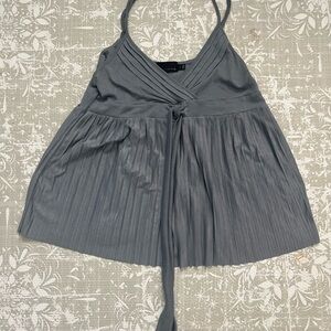 Y2K The Limited Blue Babydoll Top with Pleats